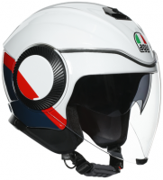 AGV шлем открытый Orbyt Multi Block Pearl White/Ebony/Red-Fluo в #REGION_NAME_DECLINE_PP#