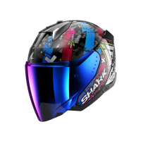 Shark Шлем Skwal I3 Jet Hellcat Black/Chrome/Blue в Москве