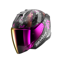 Shark Шлем Skwal I3 Jet Hellcat Mat Black/Chrome/Violet в Москве