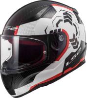 LS2 Шлем FF353 Rapid Ghost черно-бело-красный в #REGION_NAME_DECLINE_PP#