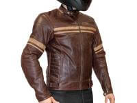 MCP Мотокуртка кожаная классическая Hemet Коричневая в Москве