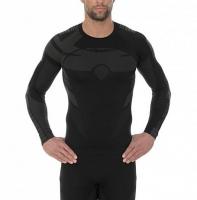 Brubeck Футболка мужская зональная дл. рукав Dry Черно-графитовый в Москве