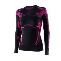 Brubeck Футболка женская c длин. рукавом Dry Черная\Фуксия в Москве