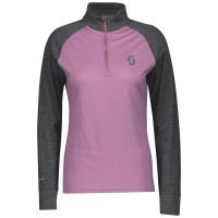 Scott Термокофта женская  Zip Defined Merino dark grey melange/cassis pink в Москве