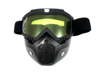 Scout маска MZ-1 оправа черная, линза желтая с защитой лица в Москве