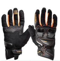 Sweep Перчатки кожаные+текстиль Hammer Black/Orange в Москве