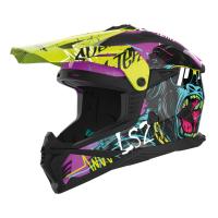 LS2 Шлем MX708 Fast II Gorilla фиолетово-желтый в Москве