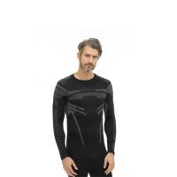 Brubeck Футболка мужская зональная дл. рукав DRY черный-графит в Москве