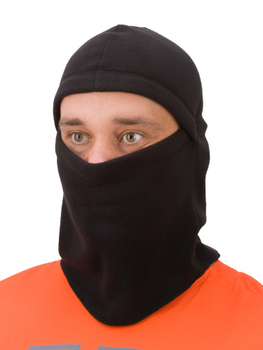 MotoLike Подшлемник супертеплый флисовый Якутия Черный в Москве