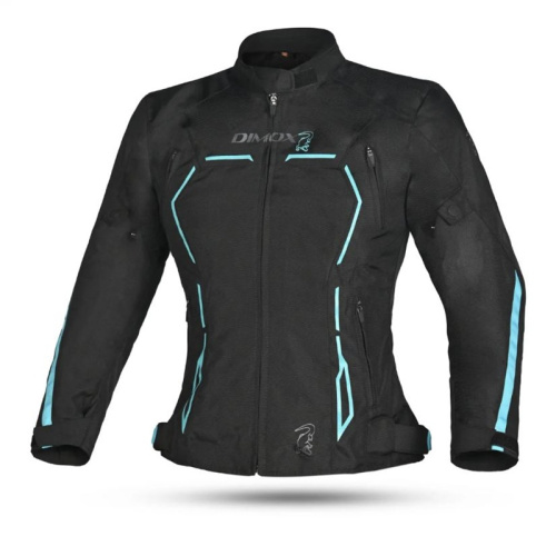 Dimox Мотокуртка текстиль Margo Women Black/Turquoise в Москве