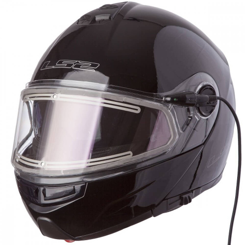 LS2 Мотошлем снегоходный FF325 Strobe Electric Snow Solid Черный в Москве