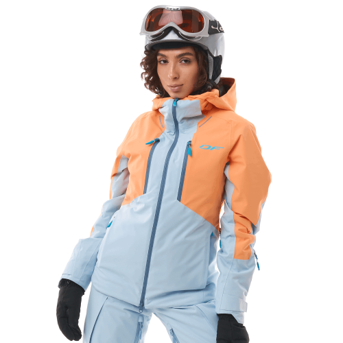 Dragonfly Куртка горнолыжная утепленная Gravity Woman 2025 Mock Orange-Light Blue в Москве