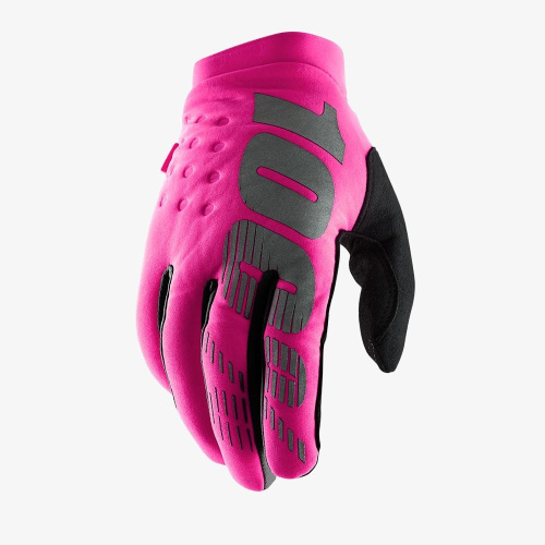 100% Мотоперчатки текстильные женские Brisker Neon/Pink/Black в Москве