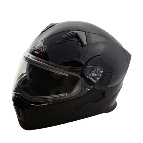 AiM Шлем JK906 снегоходный с эл. подогревом Black Glossy в Москве