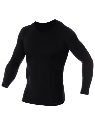 Brubeck Футболка мужская дл.рукав Comfort Wool Черный в Москве