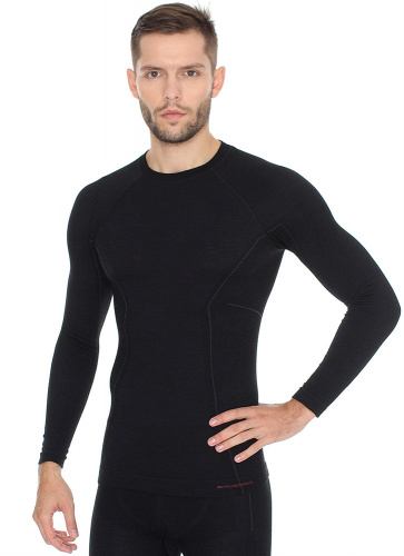 Brubeck Футболка мужская Active Wool Черный в Москве